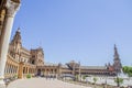 Square of Spain (Plaza de Espana) in panorama, Sevilla, Spain