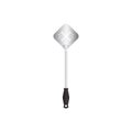 Square spatula utensil vector illustration isoalted on white background. Metal tool for frying with heat resistant handle.