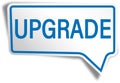 Blue upgrade modern speech bubble tag web icon Royalty Free Stock Photo