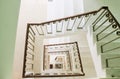 Square staircase perspective, view from above Royalty Free Stock Photo