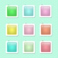 Square Sticker Shapes in Pastel Colors