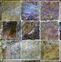 Square stone tiles closeup
