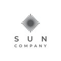 Square sun logo design Royalty Free Stock Photo