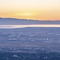 Square Sunrise over the Utah Valley and lake