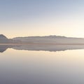 Square Sunrise and reflection Bonnievale Salt Flats, Utah