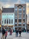 Square surrounded by buildings in Brugges