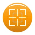 Square target icon orange Royalty Free Stock Photo