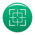 Square target icon vector green Royalty Free Stock Photo