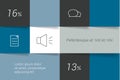 Square template infographic banner diagram. Royalty Free Stock Photo