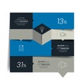 Square template infographic banner diagram. Royalty Free Stock Photo