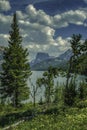 Square Top Mountain and Lower Green River Lake Royalty Free Stock Photo