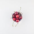 Fresh ripe cherry in a bowl Royalty Free Stock Photo