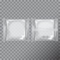 Square transparent package set for cheese, food, snacks