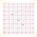 Square transparent ruler for quilting