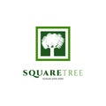 Square Tree Icon Vector Logo Template Illustration Design