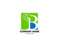 Square Tree Letter B Logo Template