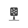 Square tree vector icon