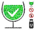 Square True Drink Glass Icon Vector Mosaic