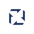 Square turbine geometric industrial logo vector