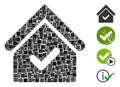 Square Valid House Icon Vector Mosaic