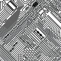 Square vecto background - electronic circuit board