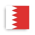 Square vector flag of Bahrain Royalty Free Stock Photo