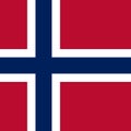 Square vector flag of Norway Royalty Free Stock Photo