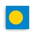 Square vector flag of Palau Royalty Free Stock Photo