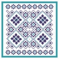 Square vector Pattern in Russian and Ukrainian style Royalty Free Stock Photo