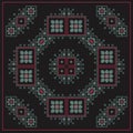Square vector Pattern in Russian and Ukrainian style. Ornament Royalty Free Stock Photo