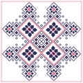 Square vector Pattern in Russian and Ukrainian style Royalty Free Stock Photo