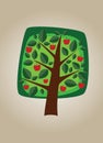 Square vector tree 04 Royalty Free Stock Photo