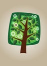 Square vector tree 10 Royalty Free Stock Photo