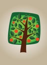 Square vector tree 06 Royalty Free Stock Photo