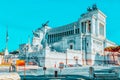 The Square of Venice Piazza Venezia.Institute for the History of the Italian Risorgimento and Monument to Victor Emmanuel II. Royalty Free Stock Photo