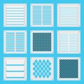 Square ventilation shutters Royalty Free Stock Photo
