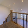 Square View through the banisters of a staircase