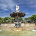 Square view of Fountain at La Rotonde in Aix-en-Provence Royalty Free Stock Photo