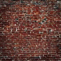 Square Vintage Old Red brick wall Background Royalty Free Stock Photo