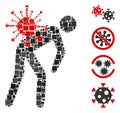 Square Virus Carrier Icon Vector Mosaic