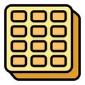 Square waffle icon vector flat Royalty Free Stock Photo