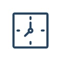 Square Wall Clock Icon Design Royalty Free Stock Photo