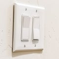 Square Wall mounted electrical rocker light switch with multiple flat broad levers