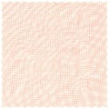 Square weave lacy serviette, napkin, tablecloth, doily with wavy fringe in pastel beige, orange colors isolated on white