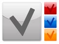 Square web buttons check Royalty Free Stock Photo