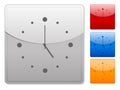 Square web buttons clock Royalty Free Stock Photo