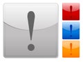 Square web buttons exclamation Royalty Free Stock Photo