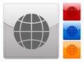 Square web buttons globe Royalty Free Stock Photo