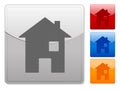 Square web buttons house Royalty Free Stock Photo