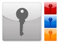 Square web buttons key Royalty Free Stock Photo